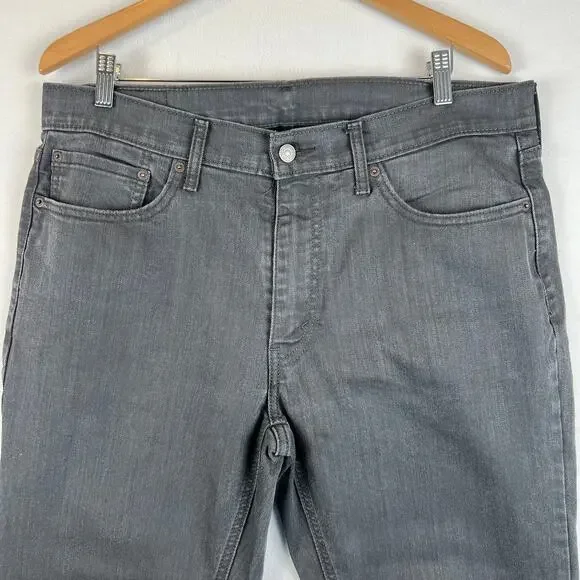 Levis 541 Jeans Mens 36x30 Black Gray Athletic Tapered‎ Mid Rise Stretch Denim - Picture 2 of 11